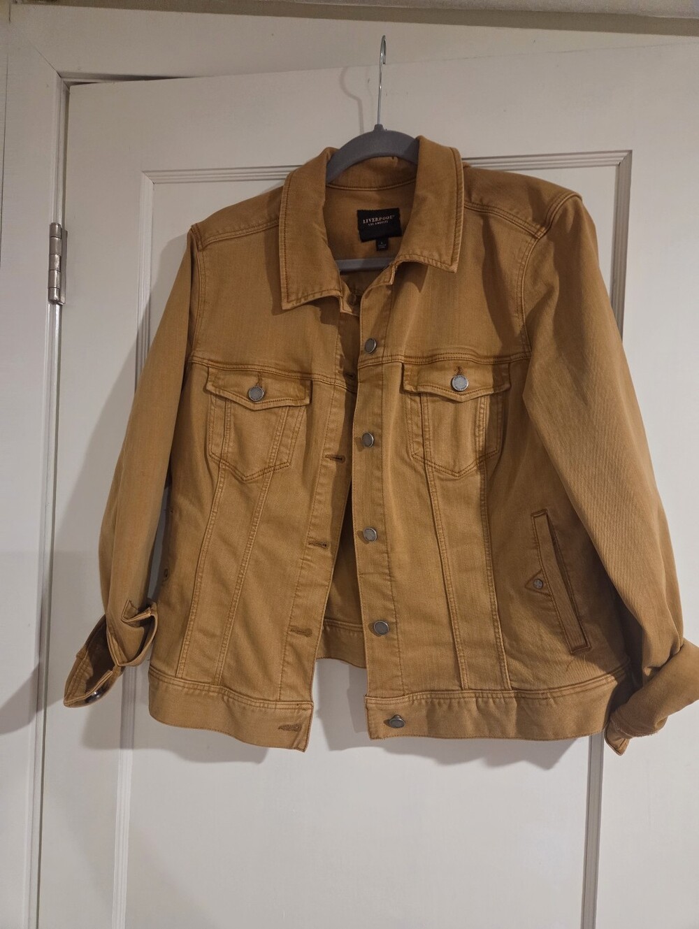Womena Liverpool Mustard Denim Jacket - Casual Trucker Style